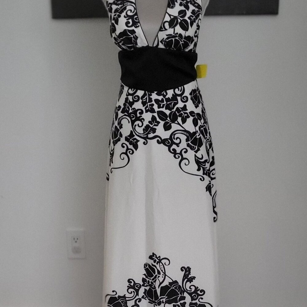 White House/Black Market Size 2 (4) Formal Lined Halter Maxi Dress Vintage
